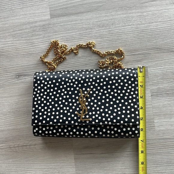 YSL Kate monogram polka dot black/cream shoulder bag ✨ final price ✨ 🎉HP🎉 - Picture 14 of 15